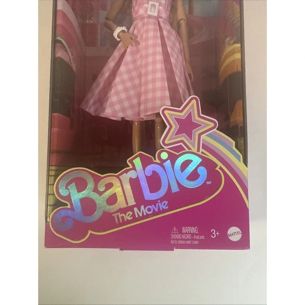 Barbie The Movie Margot Robbie‎ Pink Gingham Dress Doll Brand New HPJ96. BNIB